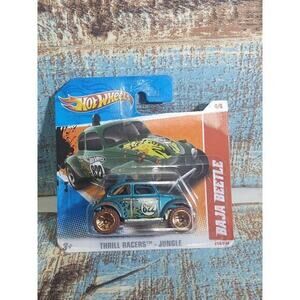 Hot Wheels Baja Beetle #4/6 Thrill‎ Racers Jungle on card